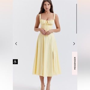 House of CB yellow BUTTERCUP BUSTIER SUNDRESS